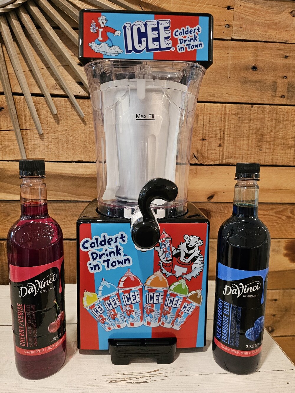 ICEE Slushie Making Machine w/ 2 DaVinci Gourmet Syrups (Cherry/Blue Raspberry)